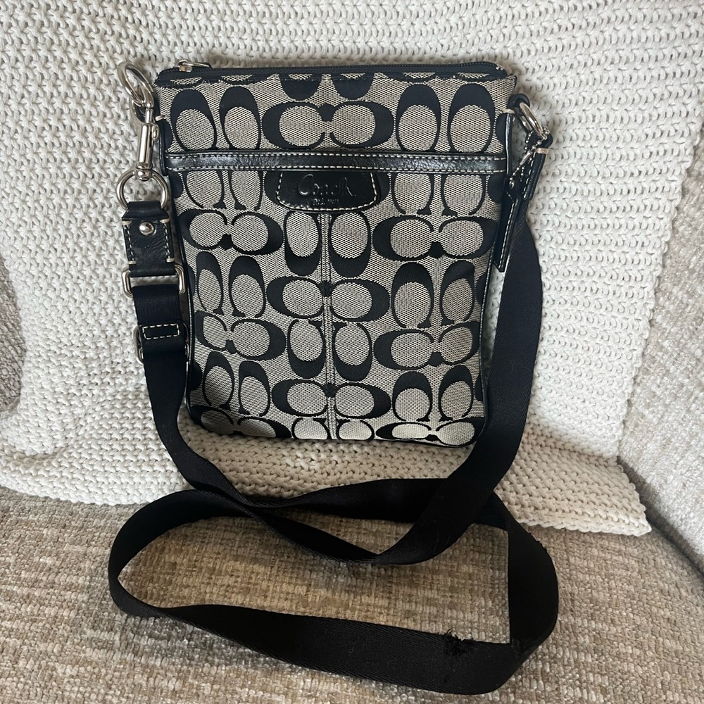 Coach Black and Gray Crossbody Bag